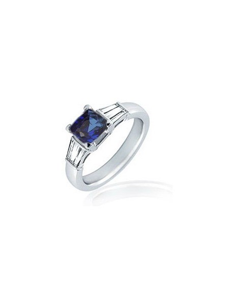 ANILLO ORO DIAMANTE 0,32 CT ZAFIRO 0,45 CT