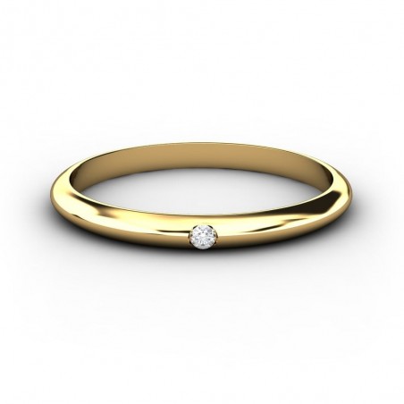 ALIANZA ORO 2,00 MM DIAMANTE 0,015CT ESSENTIAL