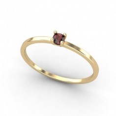 ANILLO ORO RUBI