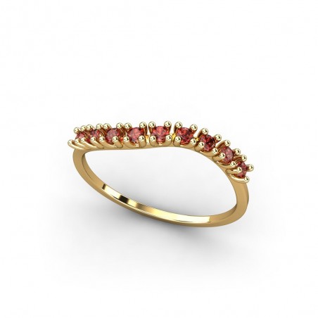 ANILLO ORO RUBI