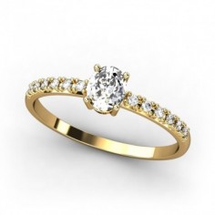 ANILLO ORO TOPACIOS BLANCOS