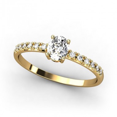 ANILLO ORO TOPACIOS BLANCOS
