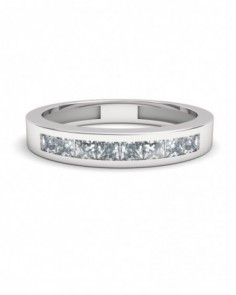 ANILLO ORO DIAMANTES PRINCESA 0,44 CT