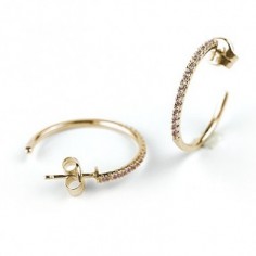 PENDIENTES ORO DIAMANTE 0,22 CT BROWN