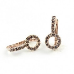 PENDIENTES ORO DIAMANTE 0,24 CT BROWN