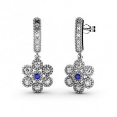 PENDIENTES ORO DIAMANTE 0,42 CT ZAFIRO