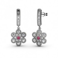 PENDIENTES ORO DIAMANTE 0,42 CT RUBI