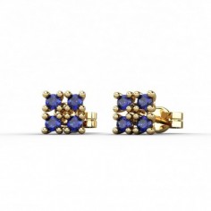 PENDIENTES ORO Y ZAFIRO