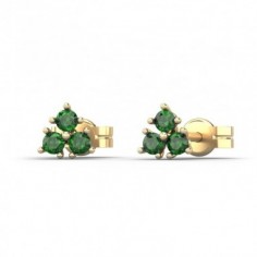PENDIENTES ORO Y ESMERALDA