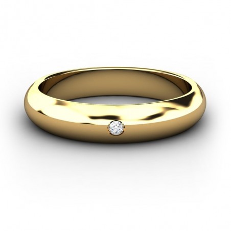 ALIANZA ORO 4,00 MM DIAMANTE 0,015CT ESSENTIAL