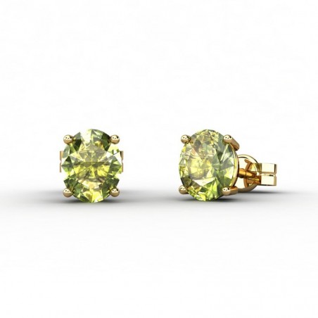 PENDIENTES ORO PERIDOTO 5X4MM