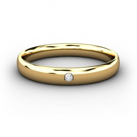ALIANZA ORO 3,00 MM DIAMANTE 0,015CT ESSENTIAL