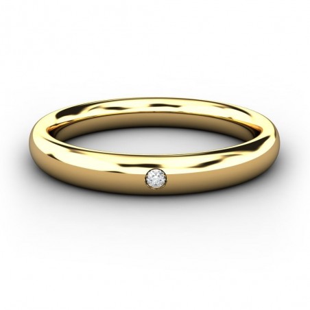 ALIANZA ORO 3,00 MM DIAMANTE 0,015CT ESSENTIAL