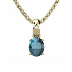 COLGANTE ORO DIAMANTE 0,01 CT TOPACIO LONDON