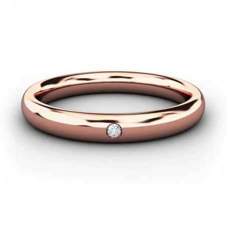 ALIANZA ORO 3,00 MM DIAMANTE 0,015CT ESSENTIAL