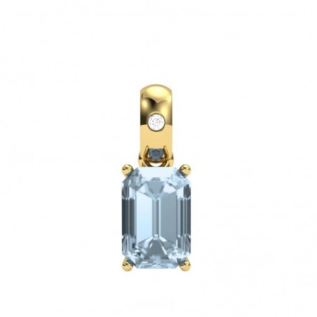 COLGANTE ORO DIAMANTE 0,01 CT TOPACIO SKY