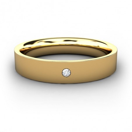 ALIANZA ORO 4,00 MM DIAMANTE 0,015CT ESSENTIAL