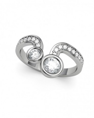 ANILLO ORO DIAMANTES 0,56 CT