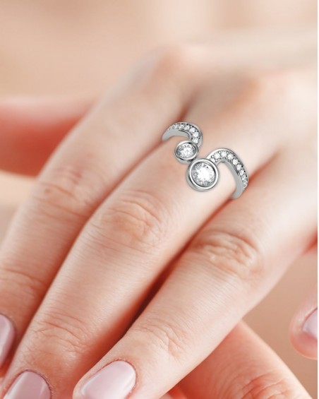 ANILLO ORO DIAMANTES 0,56 CT